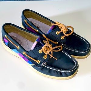 Plaid & Navy Women’s Sperry Boat Shoes